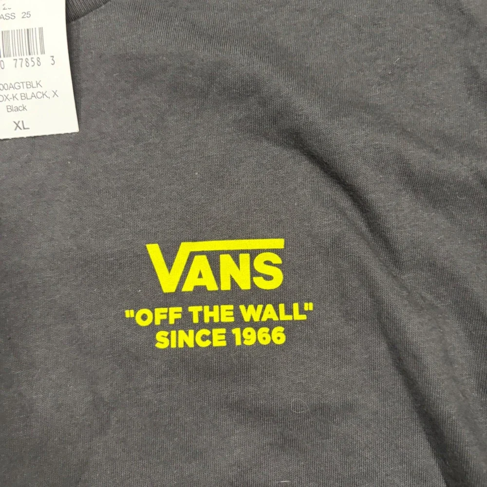 NWT Vans Boys XL Long Sleeve Shirt Black Flame Checkerboard Off The Wall ws